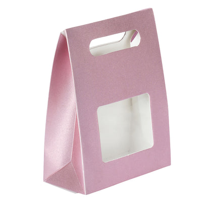 Pink Glittery Small gift box with handle