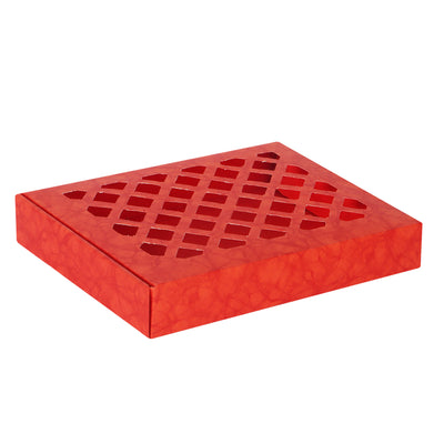 Light Red color Chocolate/sweets unfolded laser cut box 