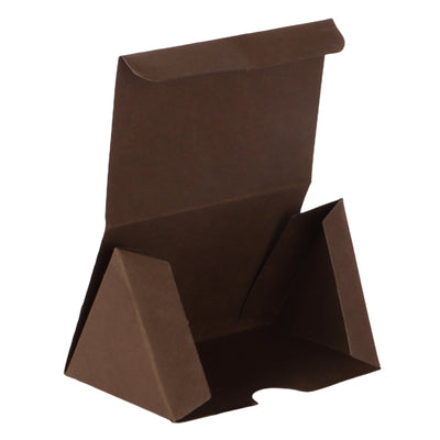 Designer lock small sampler paper box in Dark Brown color (2.75x1.75x1.75inch) CP09 - Nice Packaging