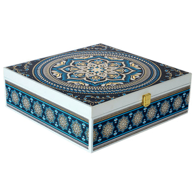Rangoli Pattern Beautiful Gift Box With 5 Plastic Jar