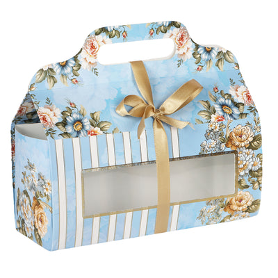 Shop for a stunning floral printed room hamper box in blue and white, measuring 10.5*3.5*9 inches. Made of durable SBS 350 GSM material, it can hold up to 2kg. Get yours from Nice Packaging now