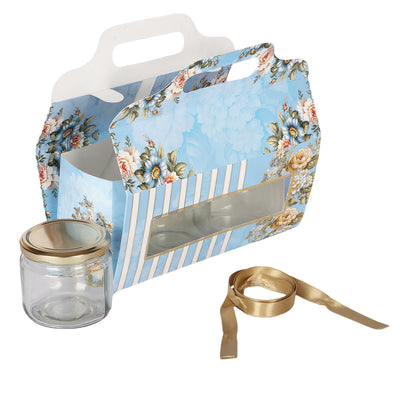 Shop for a stunning floral printed room hamper box in blue and white, measuring 10.5*3.5*9 inches. Made of durable SBS 350 GSM material, it can hold up to 2kg. Get yours from Nice Packaging now