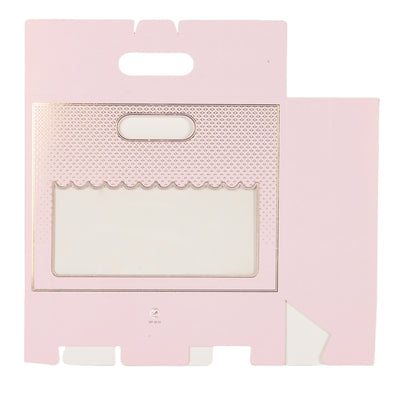 Small Gift Box With Handlee Buy From Nice Packaging. Dimensions: 10.5*3.75*8 Inches, Material: SBS 350 GSM, Color: Light Pink, Capacity: Up To 1kg.