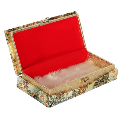 Hut Golden Flower MDF box 8.5x4x3.5 inch, cash box, shagun box, gifting cash box, gaddi box, jewellery box, shagun envelope, gb018