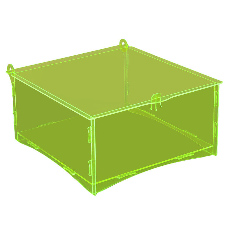 Neon Color Acrylic Hamper Box buy From Nice Packaging. Dimensions: 7.25*7.25*3.25 Inches, Material: Acrylic, Color: Neon, Capacity: Up to 1 kg.