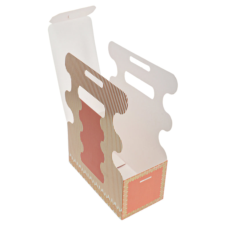 Shop Room Hamper Box Size: 7*3.5*9.25 Inches, Color: Brown & Pink, and Material: SBS 230 GSM. Perfect for any occasion - Diwali, Valentines, Special Occasion, Birthday, Anniversary Christmas, Weddings, Engagements, Anniversaries, Baby Showers, Home parties etc.