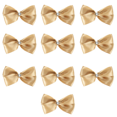 Golden Bow with Crystal (Pack of 10) GS023