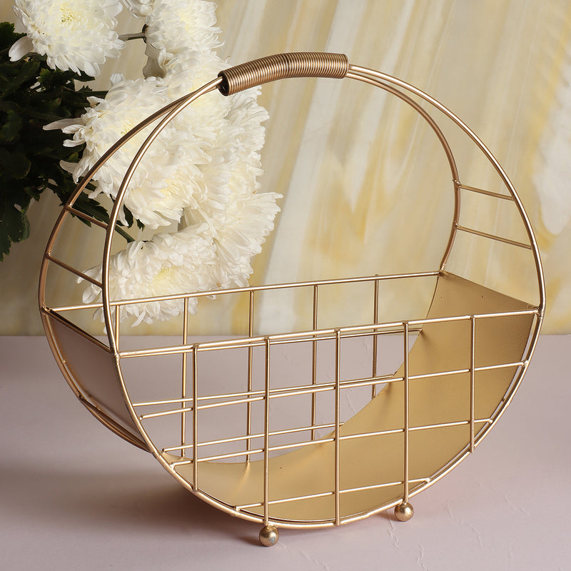 Metallic Grid Carry Basket GS09