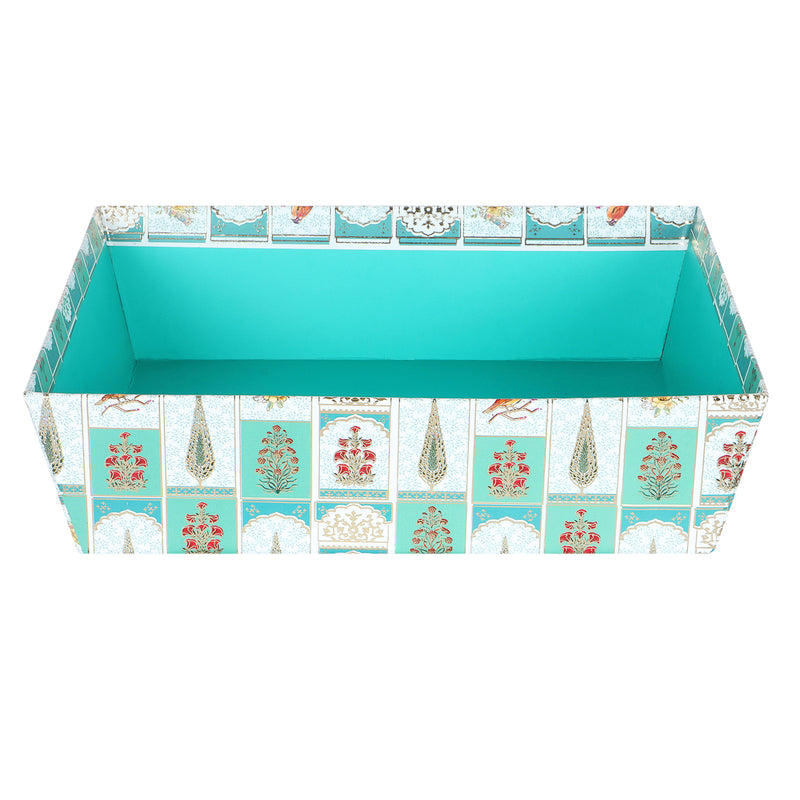 Floral Kappa Tray - Color: Teal Sea, Size: 9.5*9.5*3 Inches, Material: Kappa Board from Nice Packaging.

