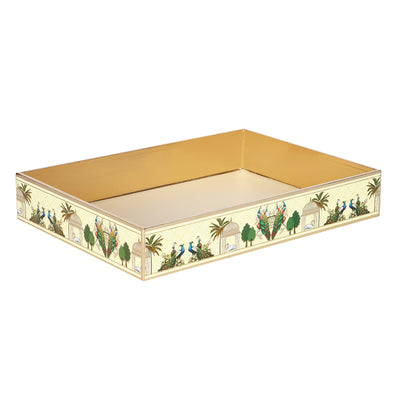 Attractive  MDF Multipurpose Tray - Color: Green, Size: 14*10*2.25 Inches, Material: MDF from Nice Packaging.

