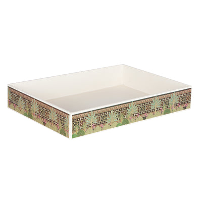 Beautifully Design MDF Multipurpose Gifting Tray - Color: Multicolor, Size: 14*10*2.25 Inches, Material: MDF from Nice Packaging.

