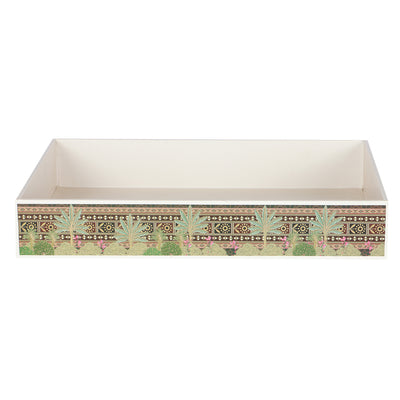 Beautifully Design MDF Multipurpose Gifting Tray - Color: Multicolor, Size: 14*10*2.25 Inches, Material: MDF from Nice Packaging.

