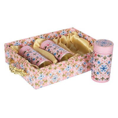 Beautiful MDF Hamper with 3 printed tins - Color: Multi color, Size: 14*10*3.5 Inches, 
Material: MDF Buy from Nice Packaging