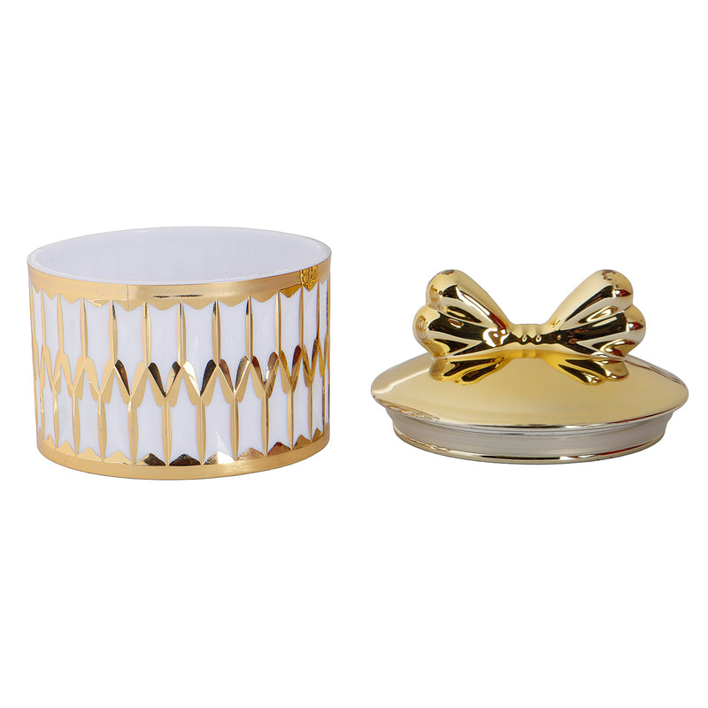 Fancy Bow Jar (4x4x2.25) Inch JAR_9904