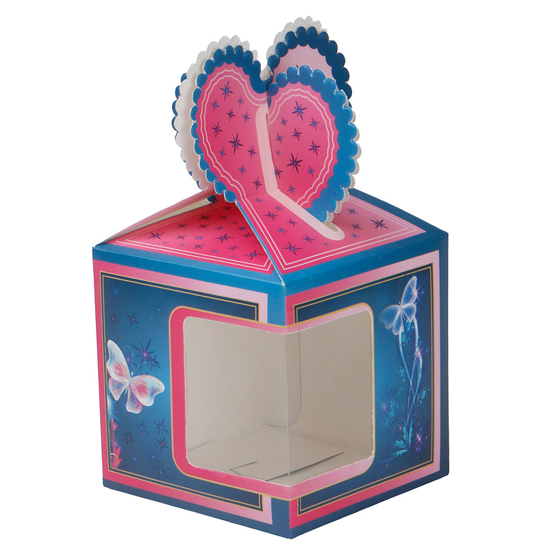 Small Attractive Gift Box with Transparent Window ( 4x4x7 Inches ) 9403