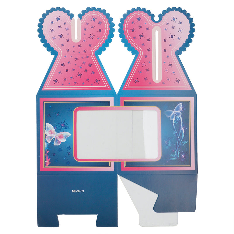 Small Attractive Gift Box with Transparent Window ( 4x4x7 Inches ) 9403