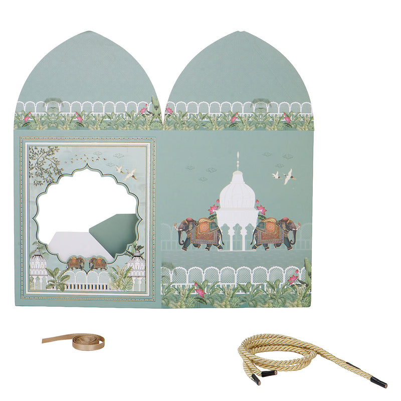 Hamper Box Multipurpose for Gifting and Packaging. Color: Green, Size: 7.25*7.25*12 Inches, Material: SBS 350 GSM from Nice Packaging