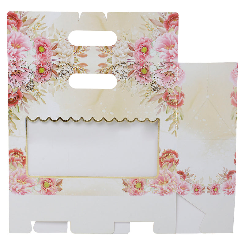 Floral Small Gift Box With Handle (10..5x3.75x8 Inches) 9517C