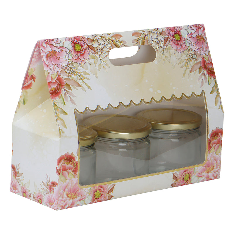 Floral Small Gift Box With Handle (10..5x3.75x8 Inches) 9517C
