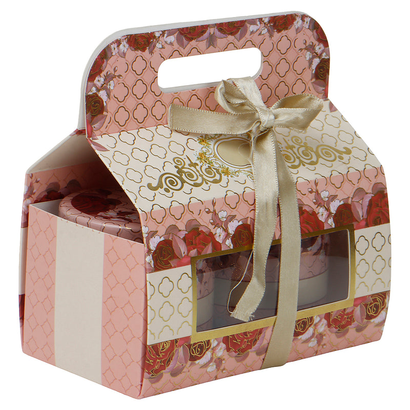 Pink Floral Hamper Box ( 7x3.75x7 Inches ) 9504