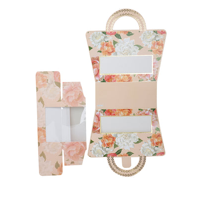 Floral Printed Hamper Box for gifting and packaging Size: 9.5*3.5*10.75 Inches, Color: Light Blush Floral, Material: SBS 230 GSM, Capacity: Up To 1kg from Nice Packaging