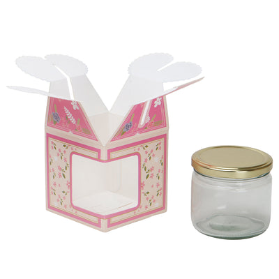 Pink Small Attractive Gift Box with Transparent Window ( 4x4x7 Inches ) 9403A