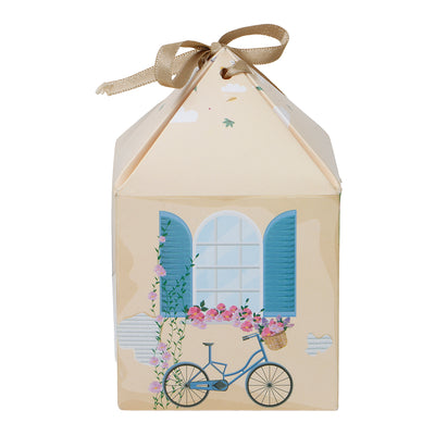 Vintage Bicycle Printed Gift Box with Ribbon ( 3.5x3.5x7.5 Inches ) 9405A