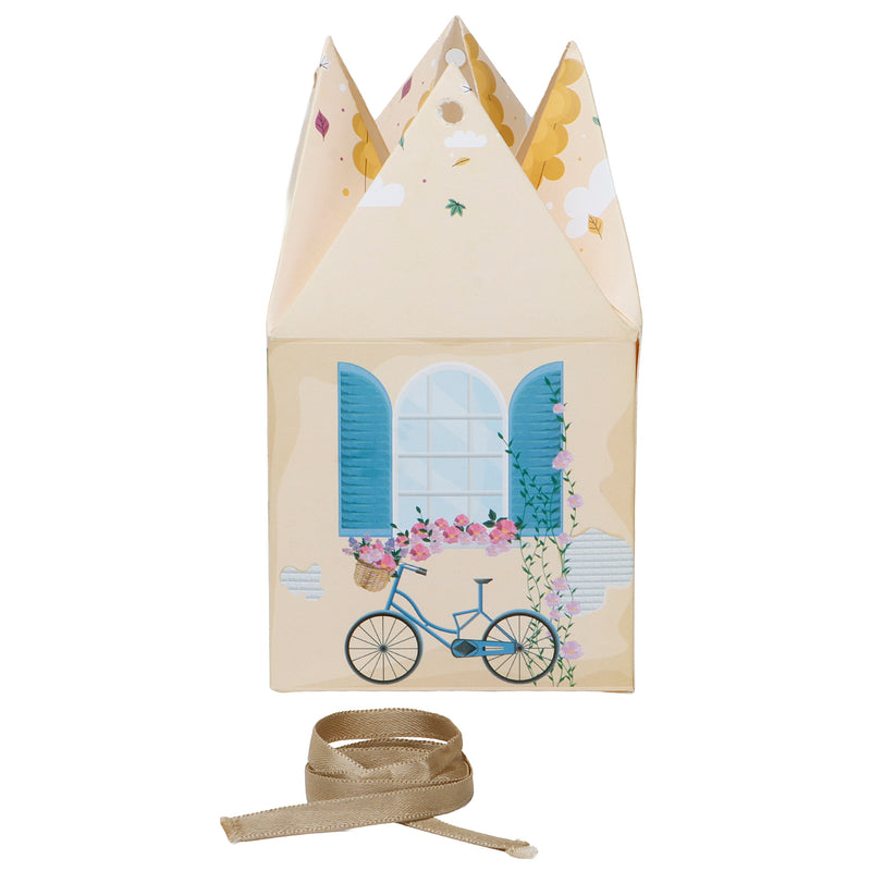 Vintage Bicycle Printed Gift Box with Ribbon ( 3.5x3.5x7.5 Inches ) 9405A