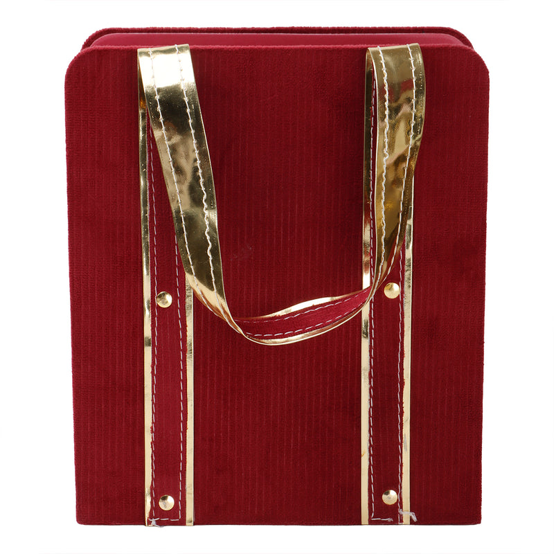 Suede Carry Bag Style Box with 4 short salsa (9x4x9 Inches) 9008A
