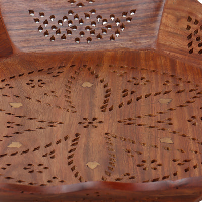 Wooden Sheesham Tray (15x15x2) Inch 9136