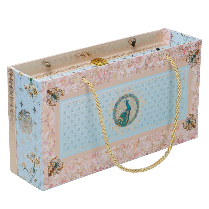 Floral MDF Hamper Box with 3 tins (13x7x3.5) Inch 9069A