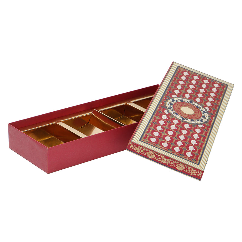 Beautiful Dry Fruit Box with 4 Compartment (15x5.5x2) Inch 9152