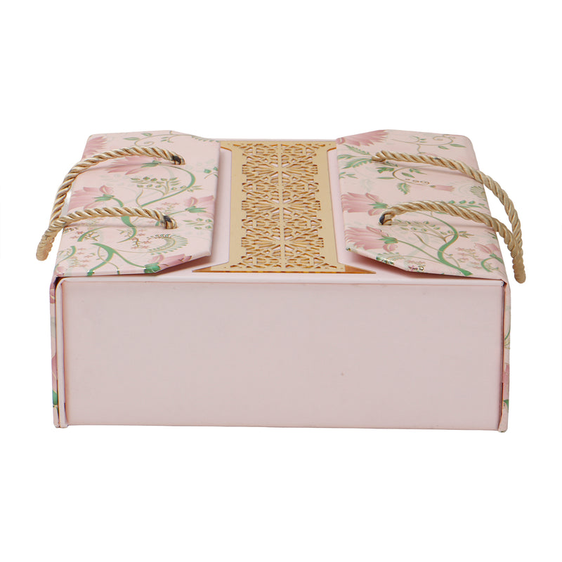 Magnetic Floral Hamper Box with 4 jars (10.25x8.25x3) Inch 9091C