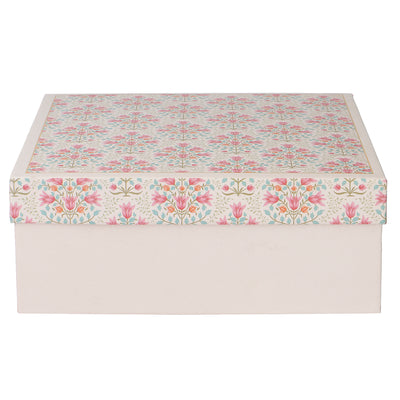 Floral Top Bottom Rigid Box – 8x8x3.5 Inch | Model 9156 | Elegant Packaging by Nice Packaging