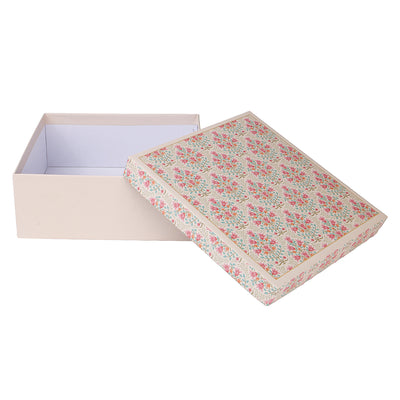 Floral Top Bottom Rigid Box – 8x8x3.5 Inch | Model 9156 | Elegant Packaging by Nice Packaging