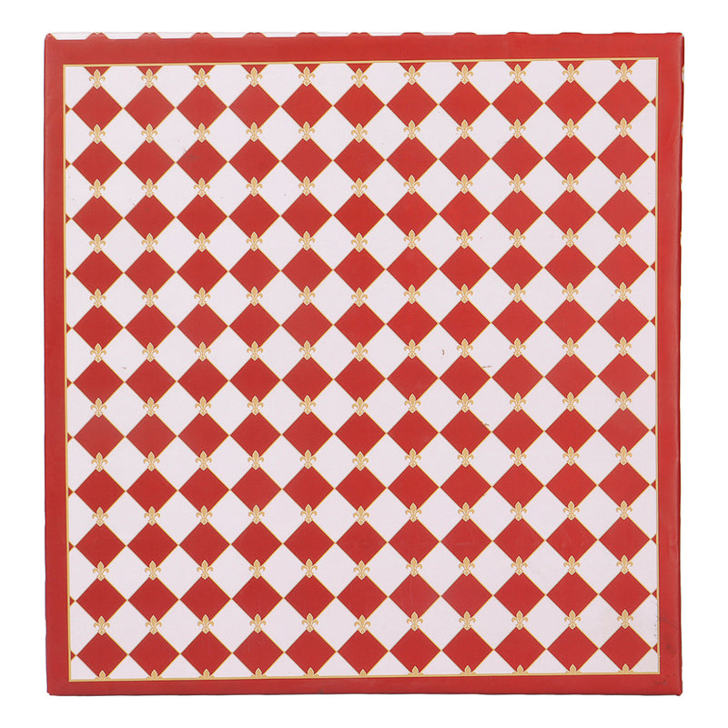  Red Top Bottom Rigid Box (8x8x3.5) Inch Material - Kappa Board | Color - Red &amp; White | 9156A 