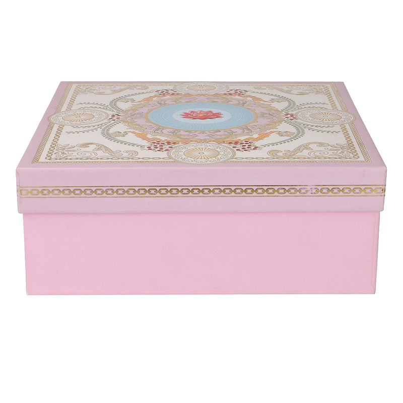 Beautiful Printed Bhaji Box with 4 compartments – 8x8x3.5 Inch | Model 9155A | Elegant Gifting Box by Nice Packaging