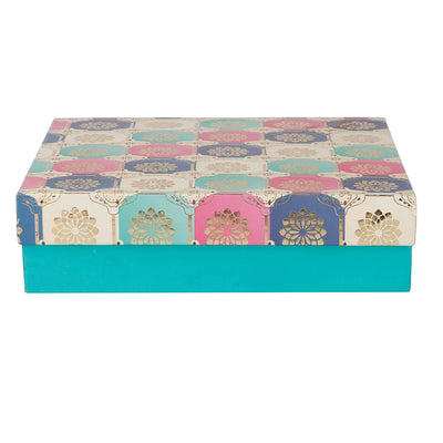 Chocolate & Sweet Box With 9 cavity (6.5x6.5x1.5 Inches) 9602