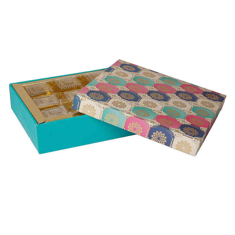 Chocolate & Sweet Box With 9 cavity (6.5x6.5x1.5 Inches) 9602