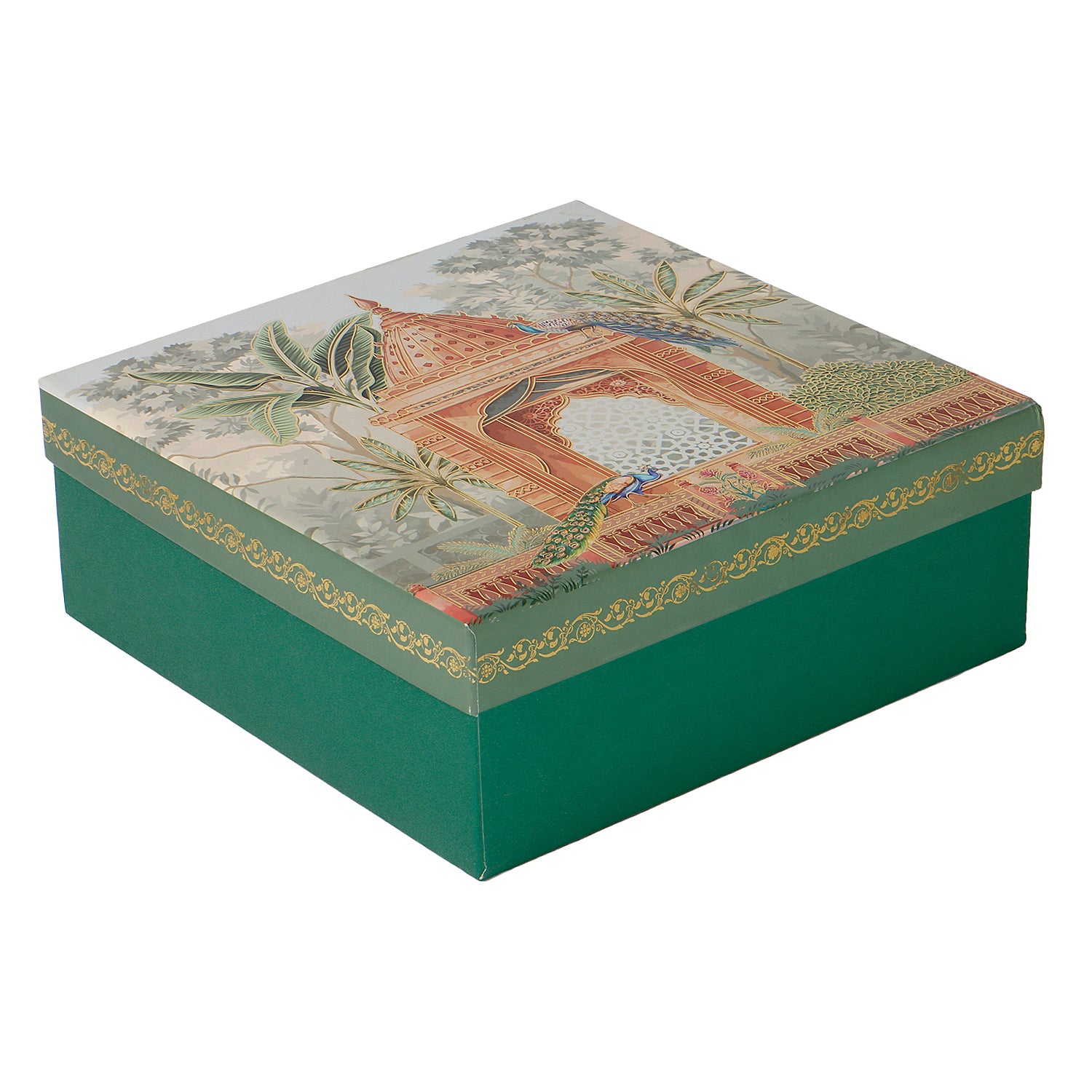 Pichwai Print Bhaji Boxes with 4 compartments | Premium Wedding Favor ...