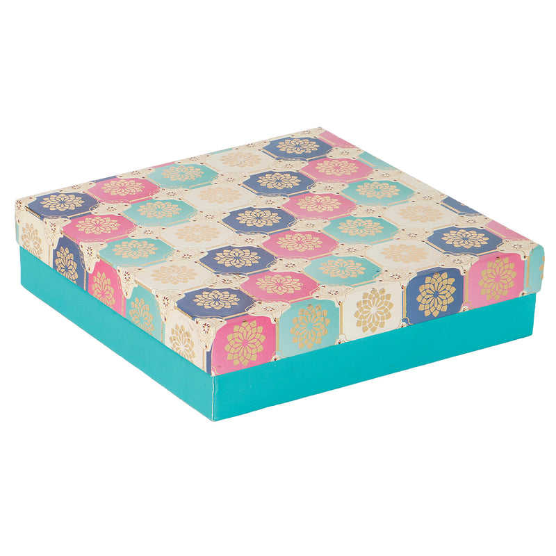 Chocolate & Sweet Box With 9 cavity (6.5x6.5x1.5 Inches) 9602