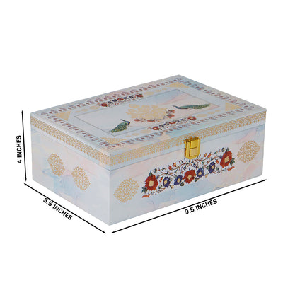 Floral Hamper Box with 2 printed salsa jars (9.5x5.5x4) Inch | The reusable box and airtight jars make it both beautiful and practical — ideal for gifting, personal use, wedding giveaways &amp; return gifts, corporate gifting &amp; employee hampers, housewarming or anniversary Gifts, or festive hampers.