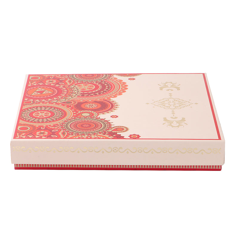 Beautiful Hamper Dry fruit Box with 4 compartments (10x10x1.5) Inch 9057A