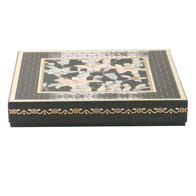 Floral Hamper Dry fruit Box with 4 compartments (10x10x1.5) Inch 9057
