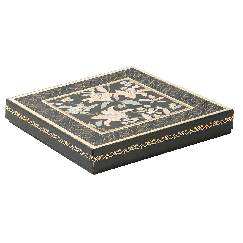 Floral Hamper Dry fruit Box with 4 compartments (10x10x1.5) Inch 9057