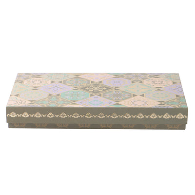 Mughal Charm Hamper Box with 8 cavity tray & 2 compartments (12x7.5x1.5) Inch 9052A
