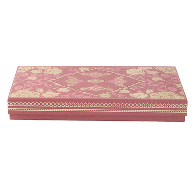 Floral Dusky Rose Hamper Box with 8 cavity tray & 2 compartments (12x7.5x1.5) Inch 9052