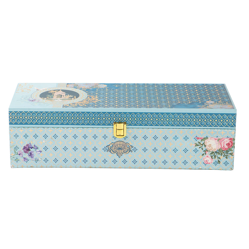 Pichwai Art Hamper Box with 3 printed muskmelon jars (14x5.5x4) Inch 9044