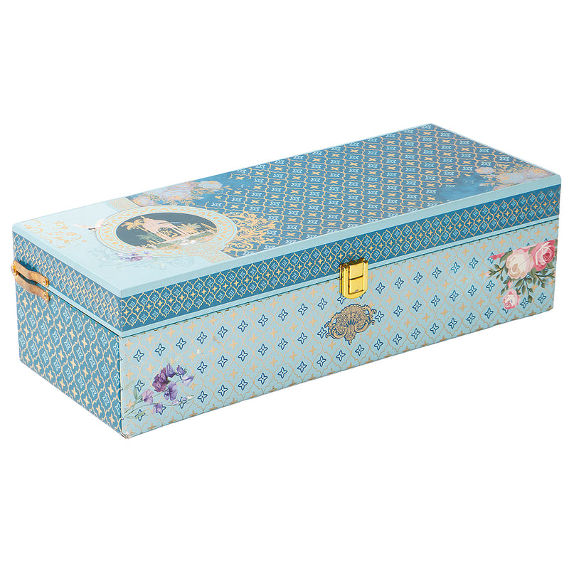 Pichwai Art Hamper Box with 3 printed muskmelon jars (14x5.5x4) Inch 9044