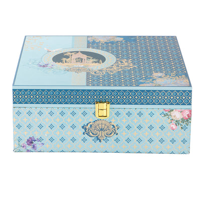 Pichwai Art Hamper Box with 4 printed muskmelon jars (10x10x4) Inch 9045